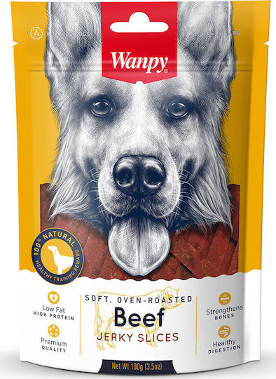 Wanpy Jerky Slides Treat for Puppies with Beef and Calf 100gr