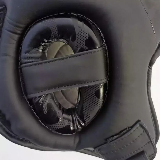 Olympus Sport Adult Open Face Boxing Headgear Black