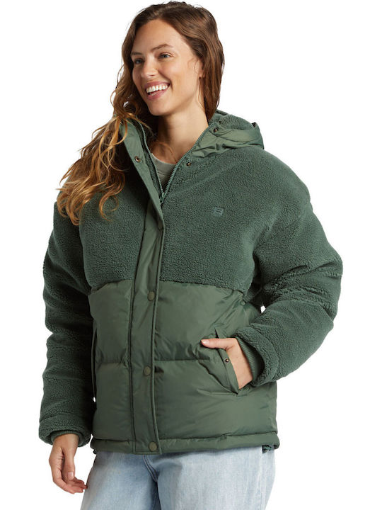 Love Trip Women's Short Puffer Jacket for Winter with Hood Hunter