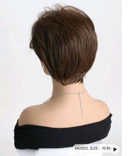 Women's High-Quality Synthetic Wig Brown 10 Inches