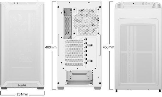 Be Quiet Pure Base 501 Midi Tower Computer Case Airflow White