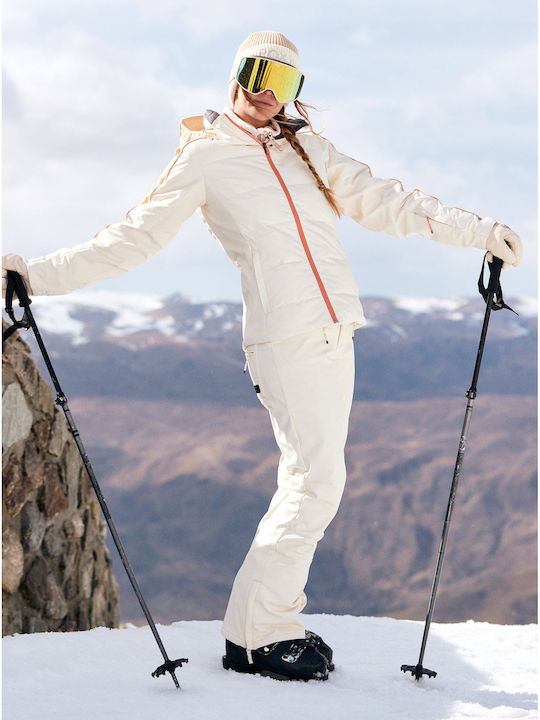 Roxy Rising High 15K ERJTP03272-TDQ0 Γυναικείο Παντελόνι Σκι & Snowboard Soft Shell Μπεζ
