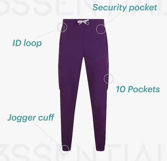 Velilla Unisex Pantaloni medicali Violet