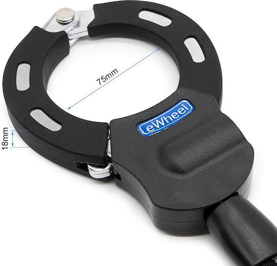 Ewheel-Schloss ''Handschellen'' Elektroroller Fahrräder 50cm Drei Schlüssel Ewlk29