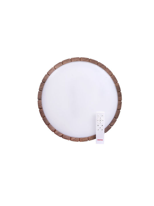 Lightex Πλαφονιέρα Οροφής Χρυσή με Ενσωματωμένο LED και Τηλεχειριστήριο