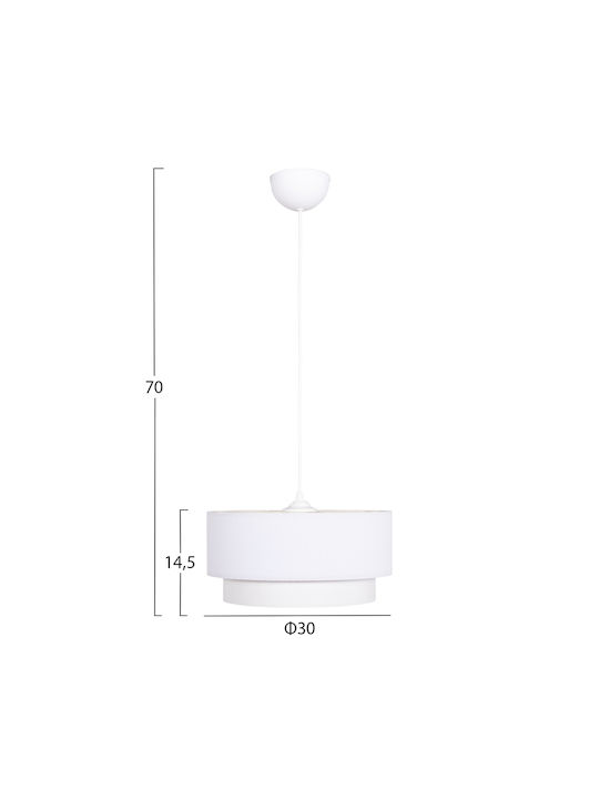 HomeMarkt Pendant Light White 30x30cm