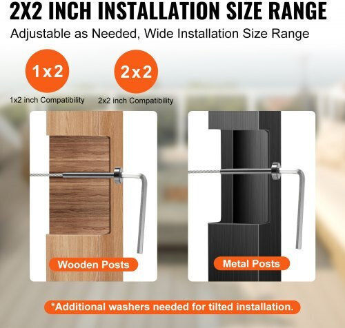 Vevor Κάγκελο από Ανοξείδωτο Χάλυβα (Inox) 30τμχ