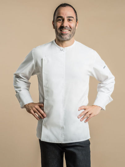 Clement Design Σακάκι Σεφ Λευκό με Japan