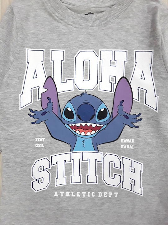 Kids' Shirt Long Sleeve Grey Lilo Stitch