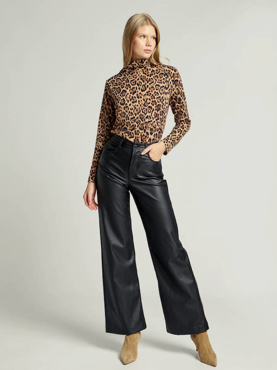 Damen Stoff Hose Black