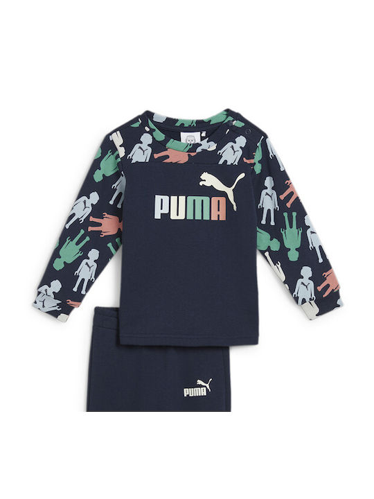 Puma Παιδικό Σετ Φόρμας Navy Μπλε Jr X