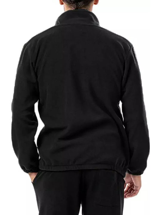 Jachetă Fleece Neagră Bărbătească
