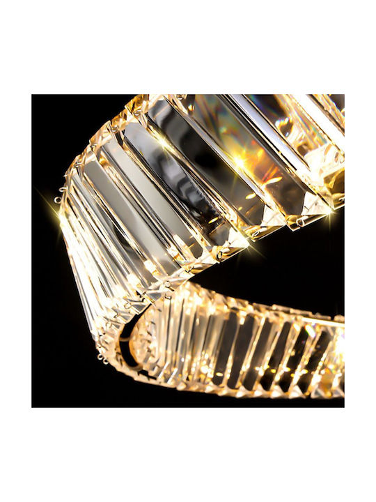 Toolight Hängelampe Gold mit Kristallen
