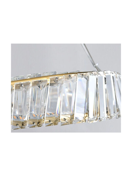 Toolight Hängelampe Gold mit Kristallen