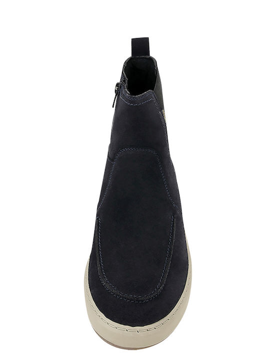 Suede Chelsea Men's Boots Navy Blue