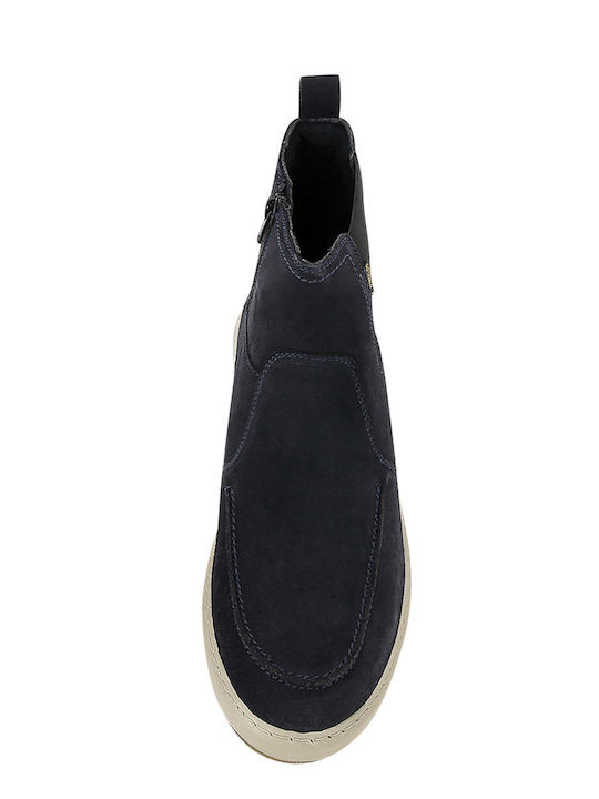 Suede Chelsea Men's Boots Navy Blue