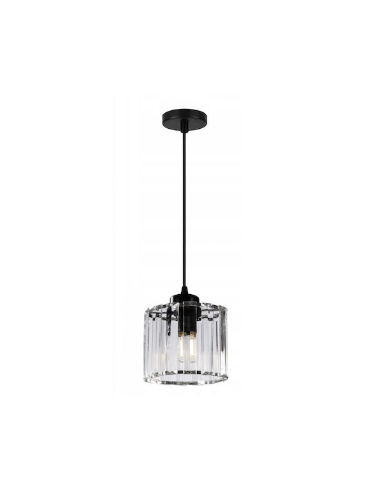 Toolight Lustră Negru cu cristale