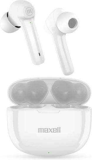 Maxell Dynamic+ In-ear Bluetooth Handsfree Ακουστικά με Θήκη Φόρτισης Λευκά