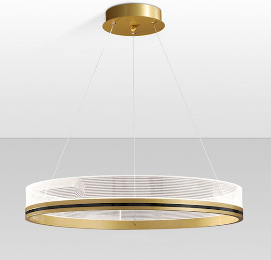 Toolight Κρεμαστό Φωτιστικό Χρυσό LED