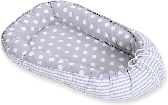 Bobono Baby Nestkissen Gray, Dots On Gray