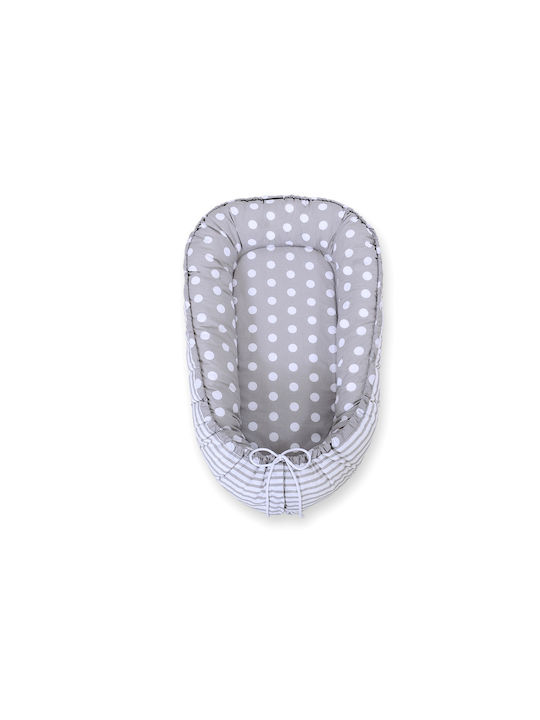 Bobono Pernă pentru bebeluși în formă de cuib Gray, Dots On Gray