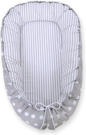 Bobono Baby Nestkissen Gray, Dots On Gray