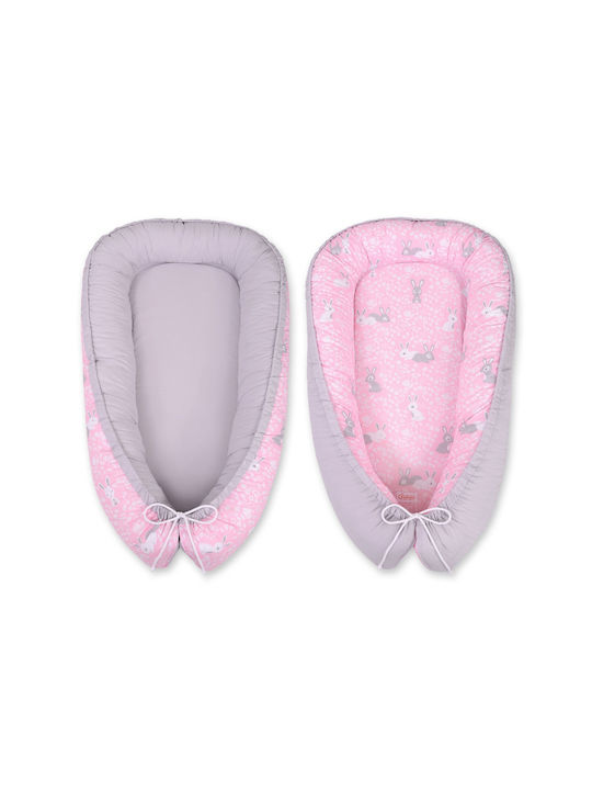 Bobono Βρεφικό Μαξιλάρι Φωλιά Pink, Gray