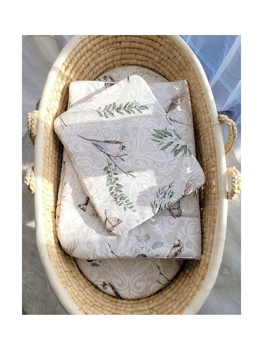 Bobono Baby Sheets Set Cradle Cotton Brown 75x100cm 2pcs
