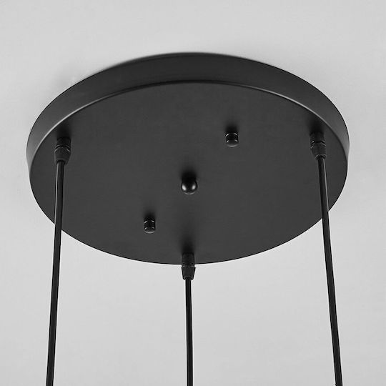 Toolight Lustră Negru cu cristale