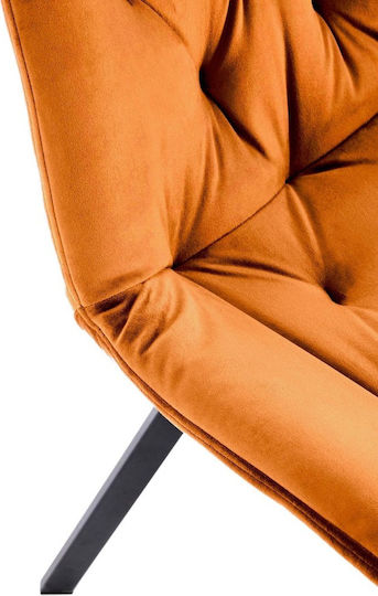 K519 Dining Room Velvet Chair Cinnamon 54x63x86cm