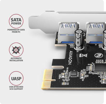 Axagon Κарта PCIe в 4 порта SATA (PCEU-430RS)