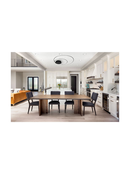 Toolight Ceiling Mount Light Black with Integrated LED and Remote Control