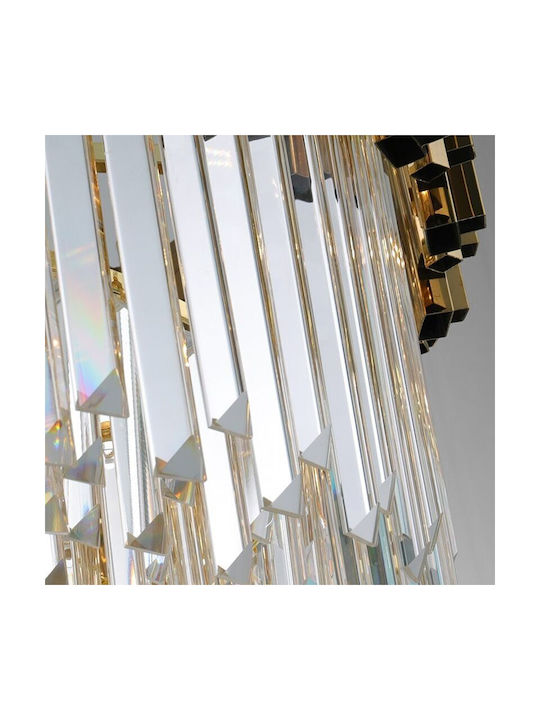 Toolight Πολυέλαιος LED με Κρύσταλλα Χρυσός OSW-00683