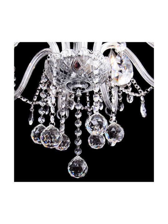 Toolight Chandelier with Crystals 8xE14 Transparent 68cm OSW-04600