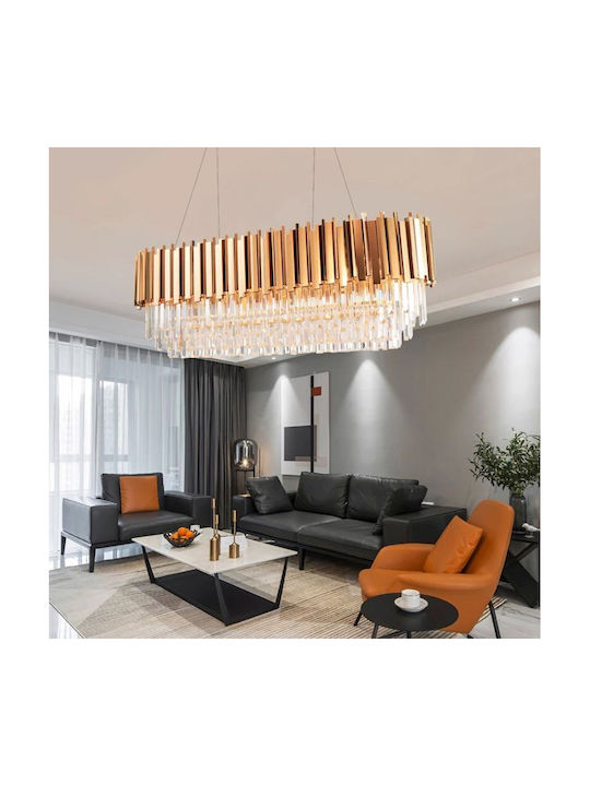 Toolight Πολυέλαιος LED με Κρύσταλλα Χρυσός OSW-00683