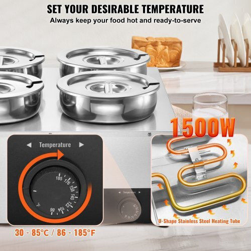 Vevor Bain Marie Servieren