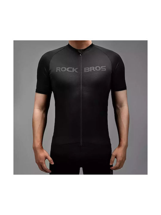 Rockbros Ανδρική Κοντομάνικη Μπλούζα Road Bike Μαύρη