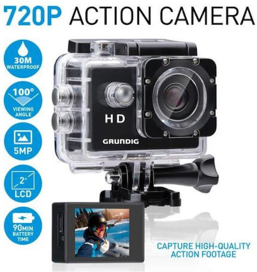 Grundig 27260 Action Camera HD (720p) with Screen 2" Black