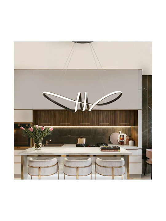 Toolight Κρεμαστό Φωτιστικό Μαύρο LED