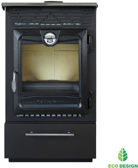 Caliskan 315 Βασική Έκδοση Μαντεμένια Ξυλόσομπα 14.14kW Μαύρη