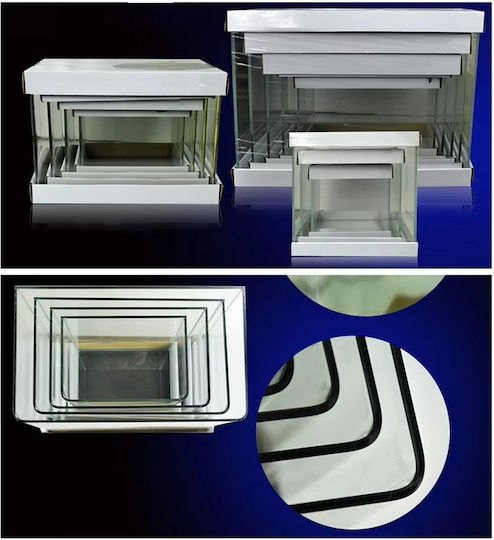 Fish Aquarium Capacity 23lt with 40x25x25cm White