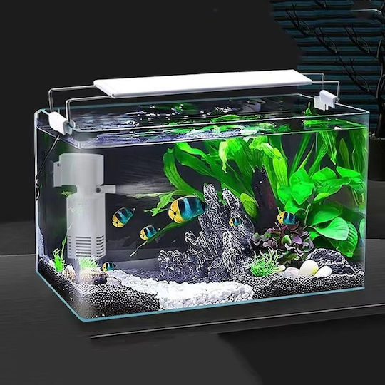 Fish Aquarium Capacity 23lt with 40x25x25cm White