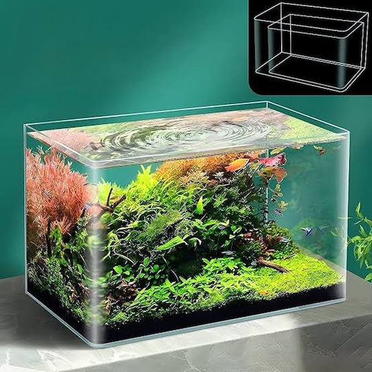 Fish Aquarium Capacity 16lt with 35x23x23cm White
