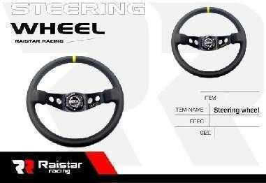 Car Steering Wheel with 38cm Diameter Black
