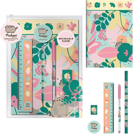 Collectible Stationery Set Pusheen Botanical Exercise Book