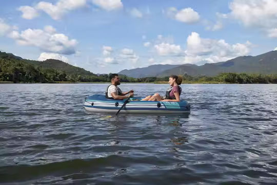 Bestway Hydro Force Trek X2 Inflatable Boat for 1 Person Blue with Oars & Pump 232x118cm