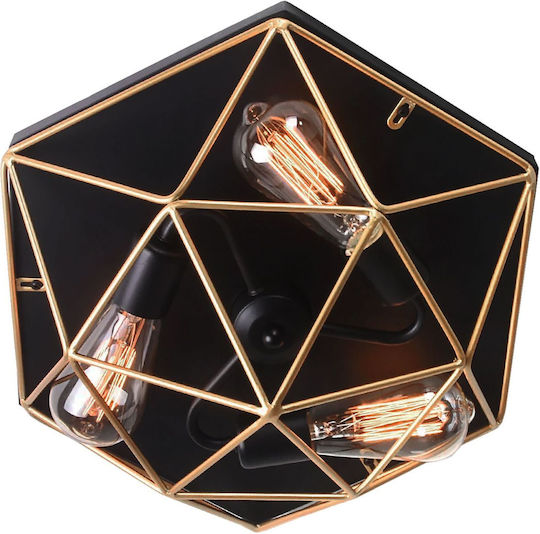 Toolight Deckenleuchte Gold mit Fassung E27