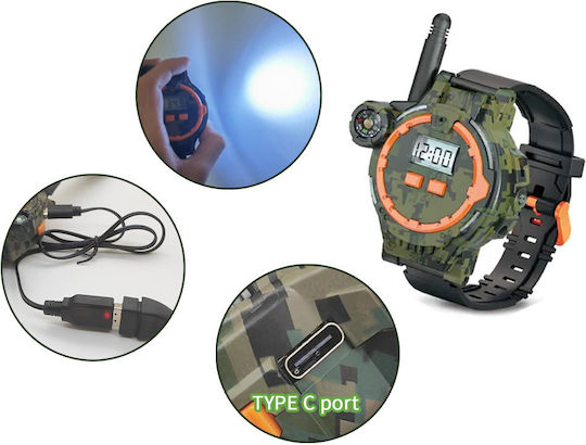 Walkie Talkie 2 Multifunktionsuhren Reichweite 200m Kompass Za5463