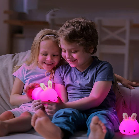 Lumini LED Lampă decorativă pentru copii cu Schimbări de Culori Multicolor 13.5x10x8εκ.