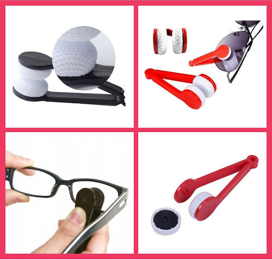Set 4 Mercaton Instruments 2 Heads Cleaning Glasses Softtouch Microfiber Key Ring Holder 7 X 2 Cm Multicolor